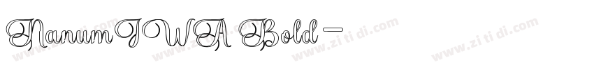 NanumIWA Bold字体转换